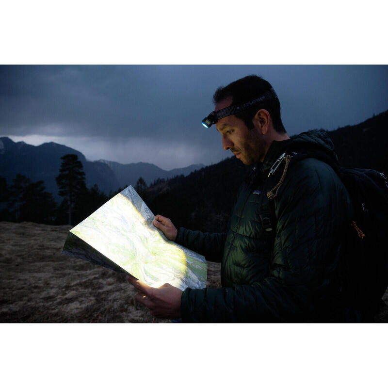 LANTERNA FRONTALA LED LENSER MH5 BLACK/GREY, 400 LUMENI, REINCARCABILA