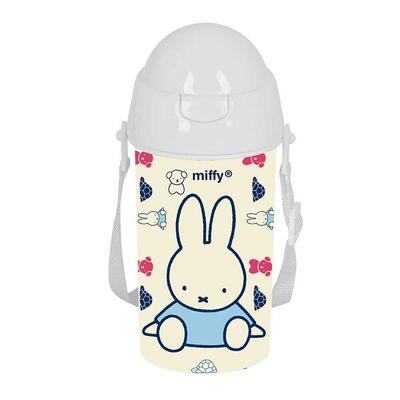 Borraccia Bambini Miffy Niebla Blanca con Pajita e Apertura Automática 05 L
