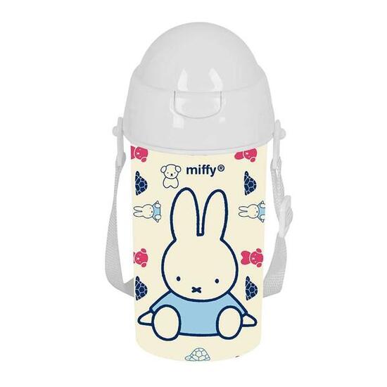 Borraccia Bambini Miffy Niebla Blanca con Pajita e Apertura Automática 05 L