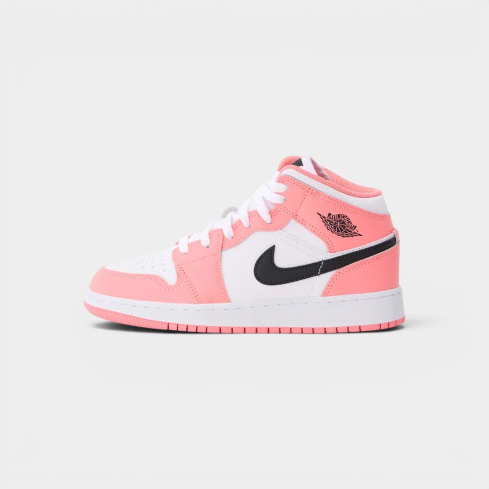 Jordan 1 Mid Pink Gaze/Black-White 2/3