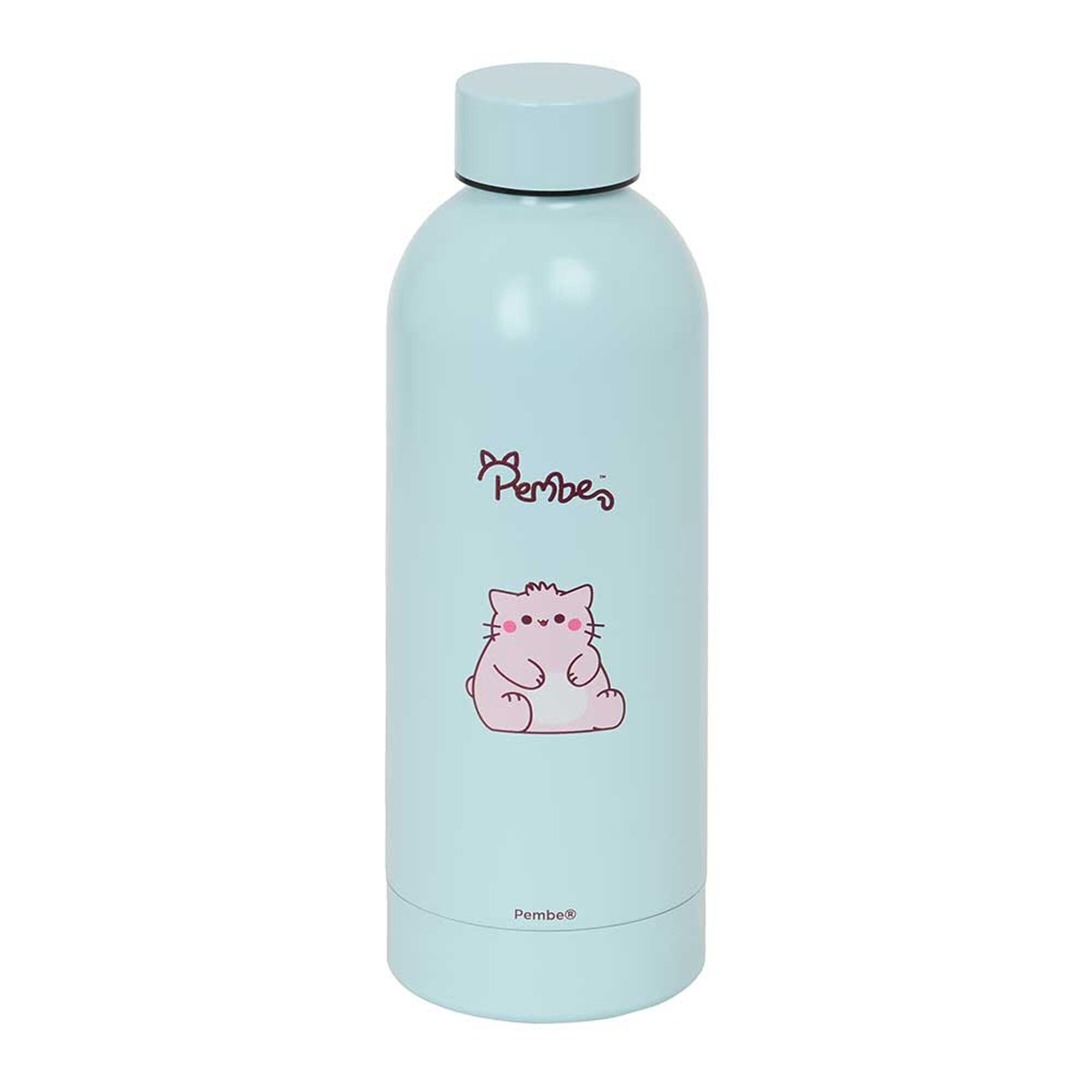 Borraccia Thermos in acciaio inossidabile Bambini Pembe The Pink Cat Blu Claro 2/2