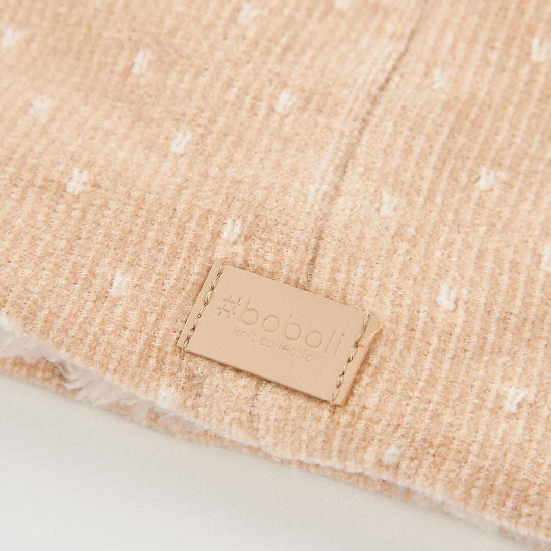 Cuello bebé marrón estampado de puntos 2/3