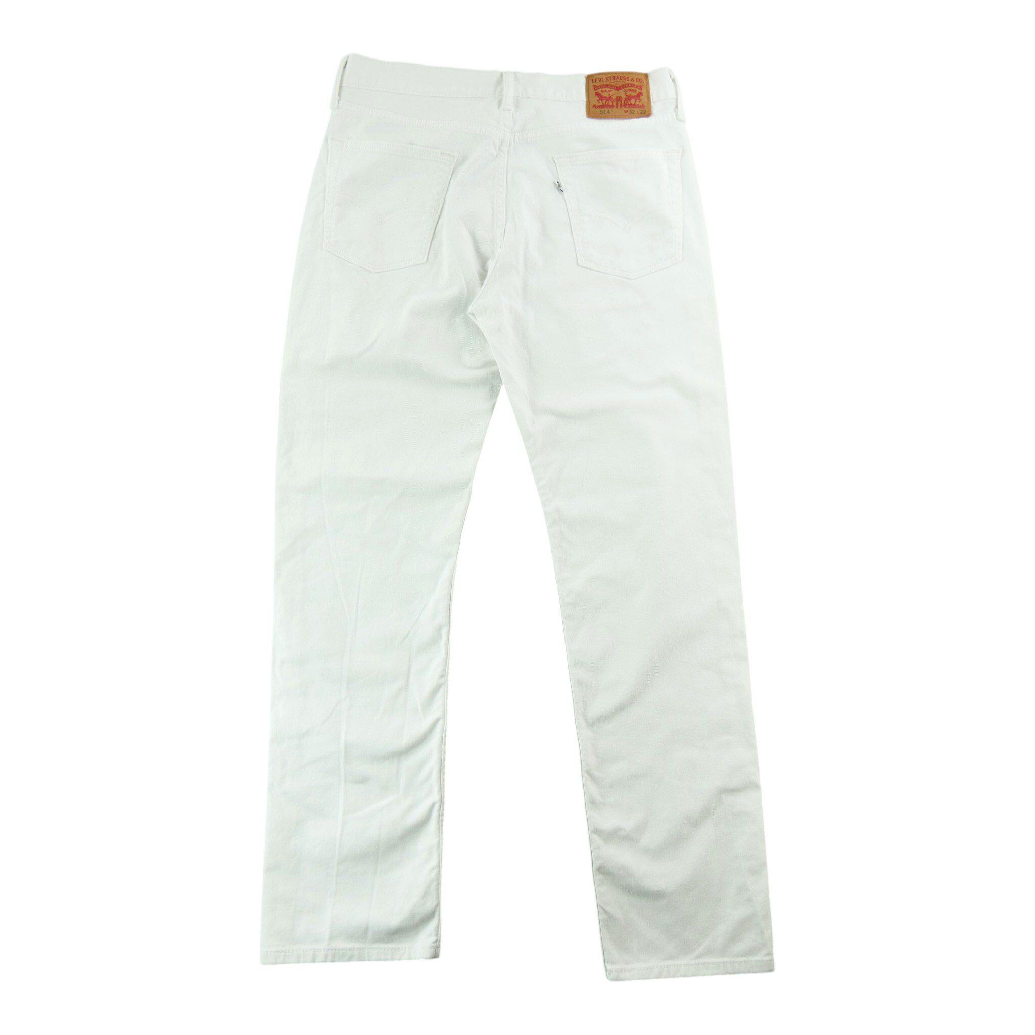 Second hand - Levi Strauss Jeans Uomo 514 Dritto Bianco - Stato buono 2/7