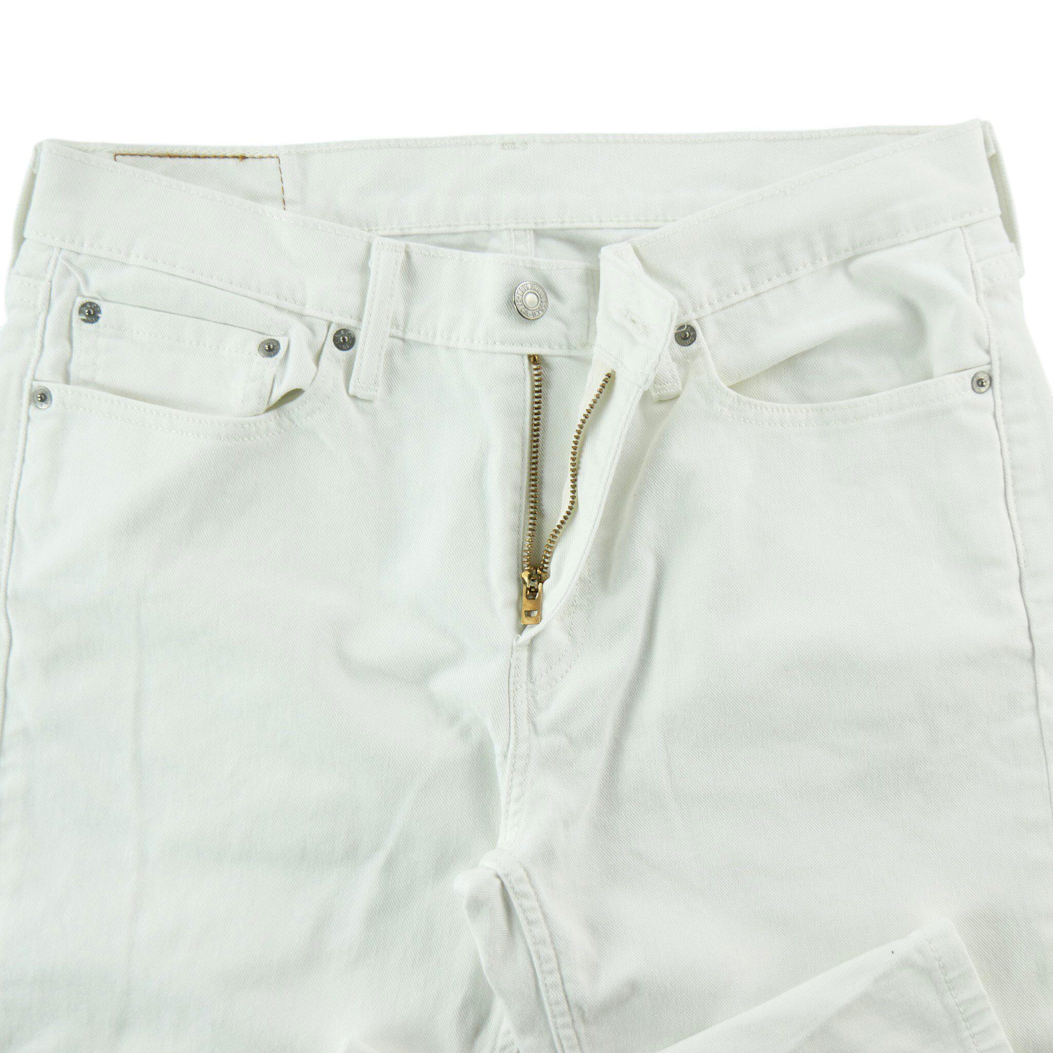 Second hand - Levi Strauss Jeans Uomo 514 Dritto Bianco - Stato buono 7/7