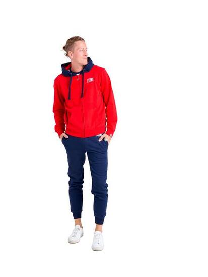Tuta da uomo con cappuccio e zip Leone 1947 Apparel Vintage Small Logo