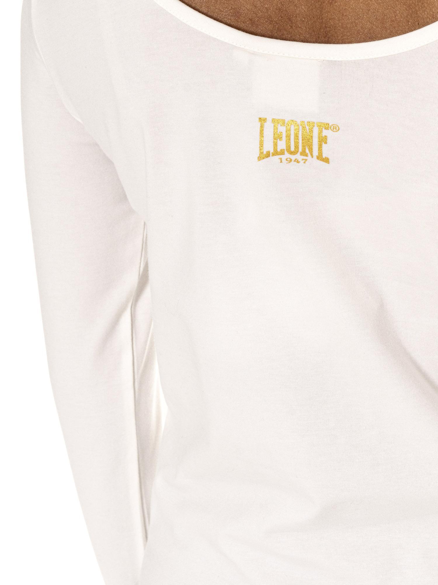 T-shirt donna a manica lunga in cotone elasticizzato Leone 1947 Chic Tones 3/5