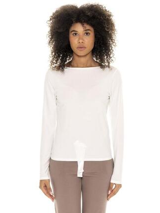 T-shirt femme Leone 1947 Chic Tones à manches longues en coton extensible