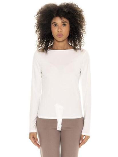 T-shirt donna a manica lunga in cotone elasticizzato Leone 1947 Chic Tones