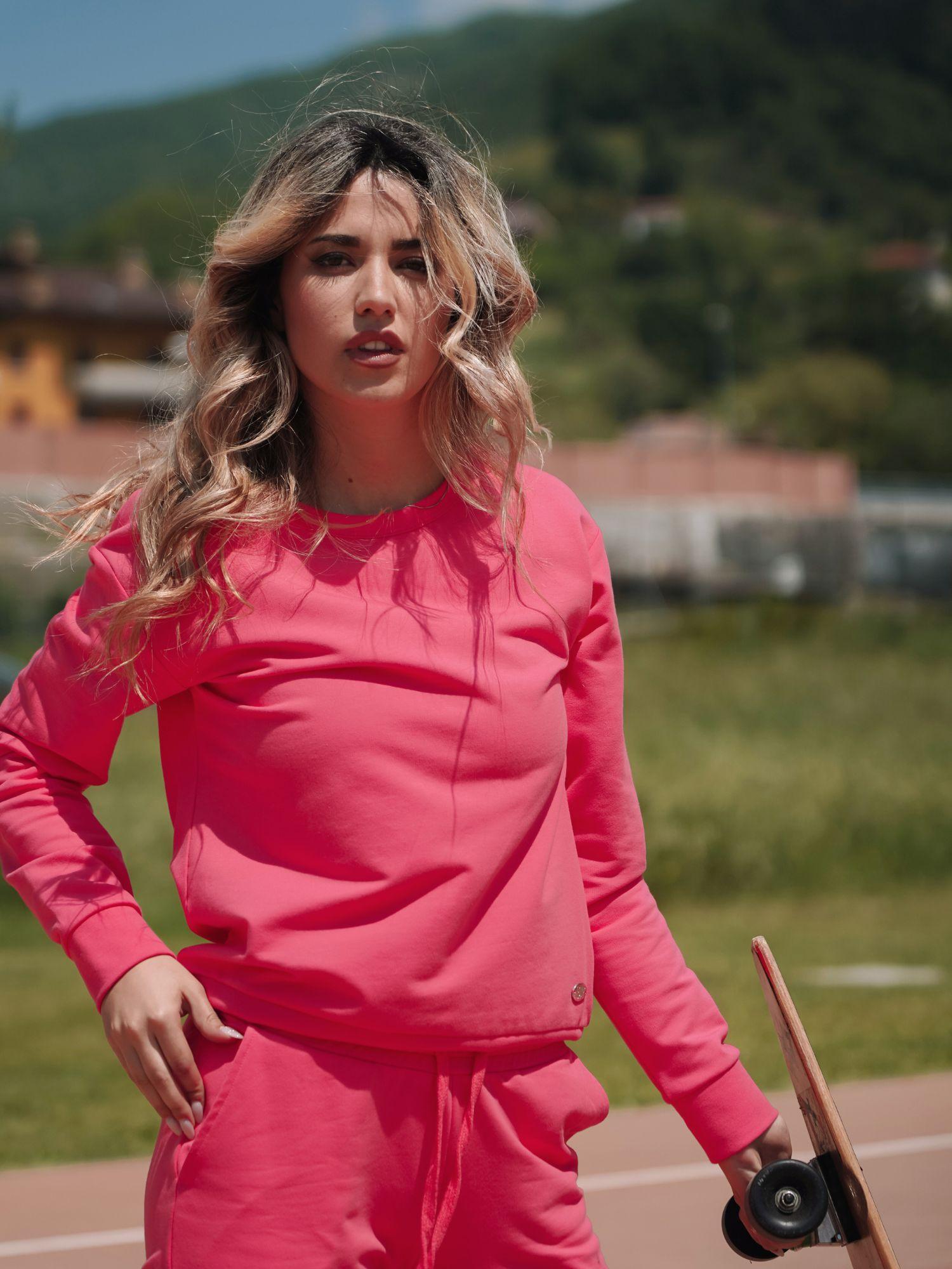 Felpa da donna girocollo Basic 6/7