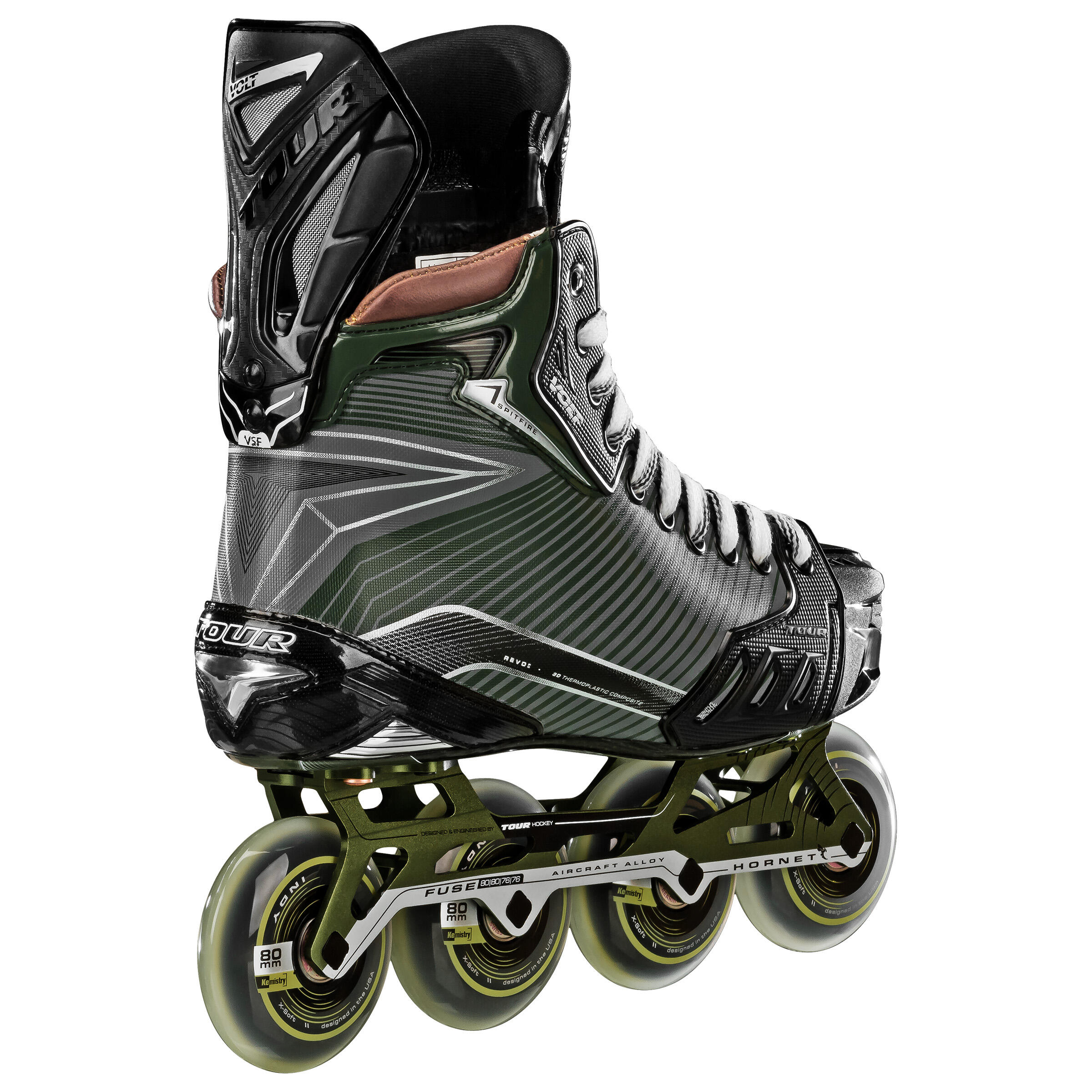 TOUR Volt Spitfire Senior Green patins de hóquei inline 2/6