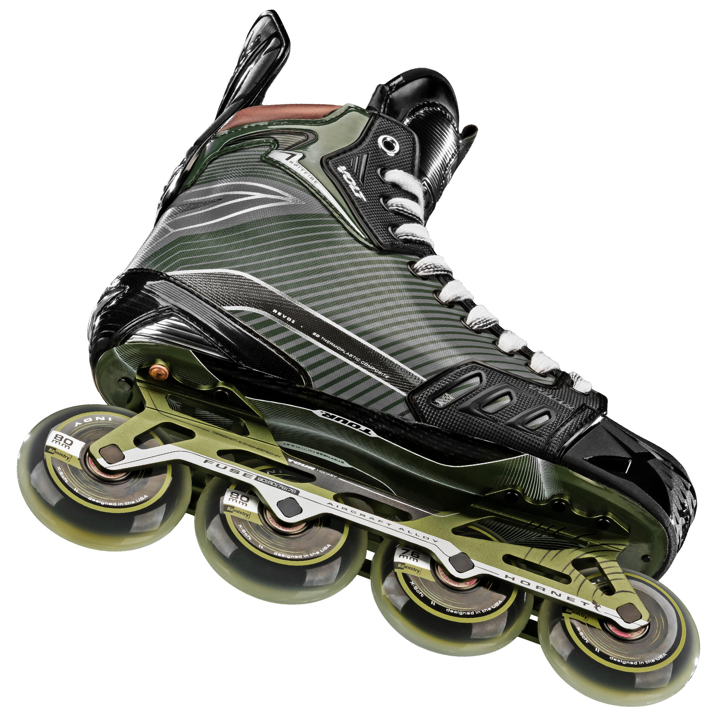 TOUR Volt Spitfire Senior Green patins de hóquei inline 5/6