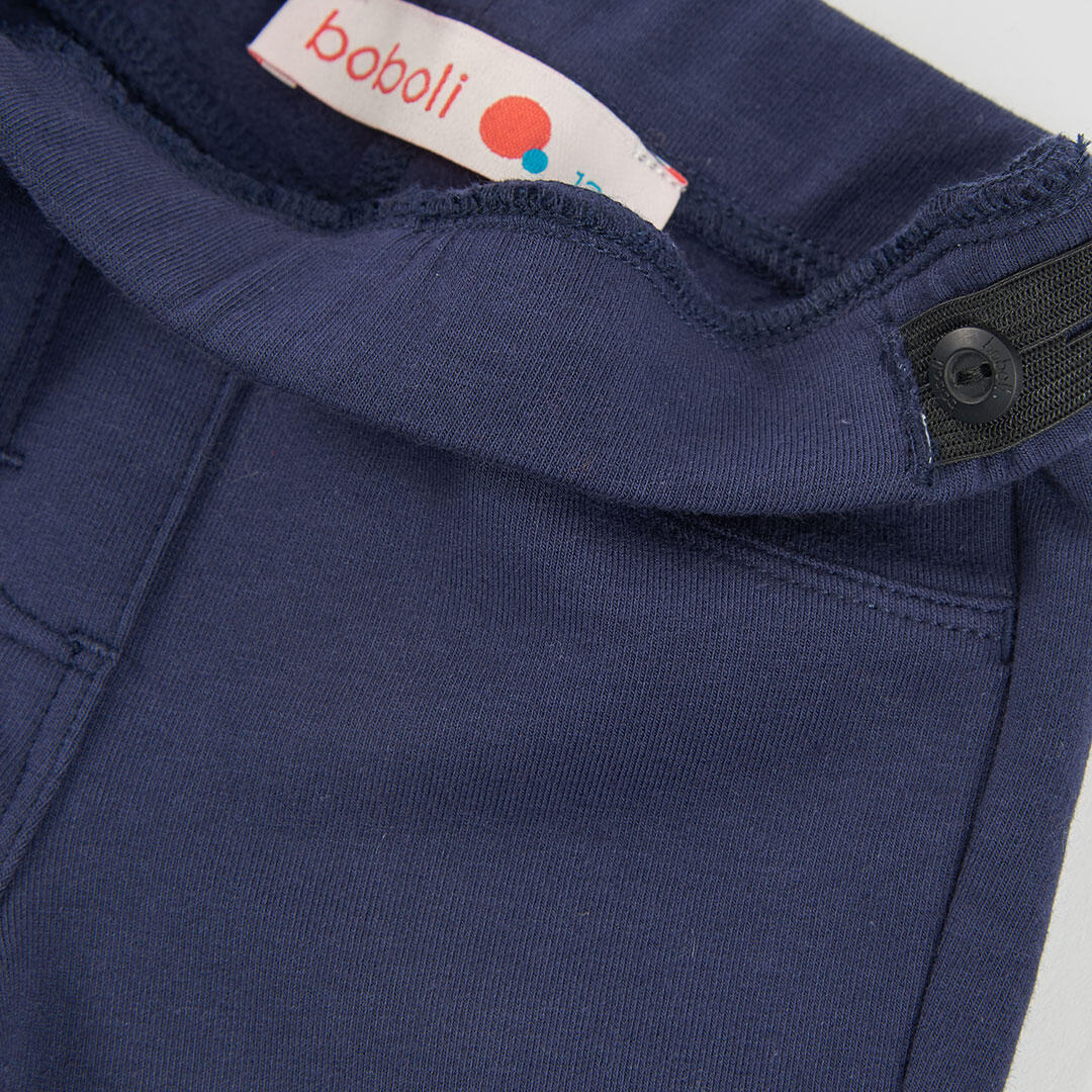 Pantalón felpa niña azul marino 3/4