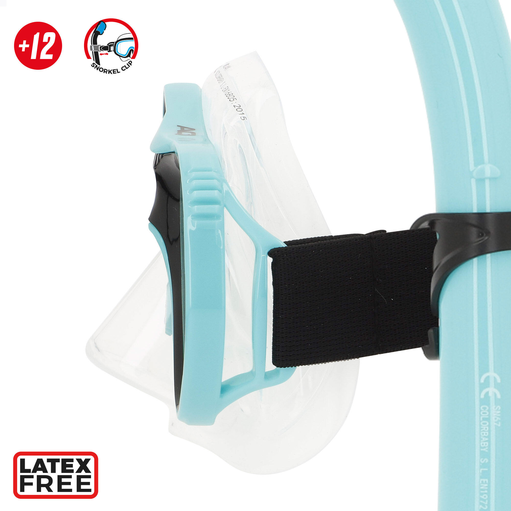 Ensemble Aqua Sport masque en cristal avec tube en silicone +12 ans 3/7