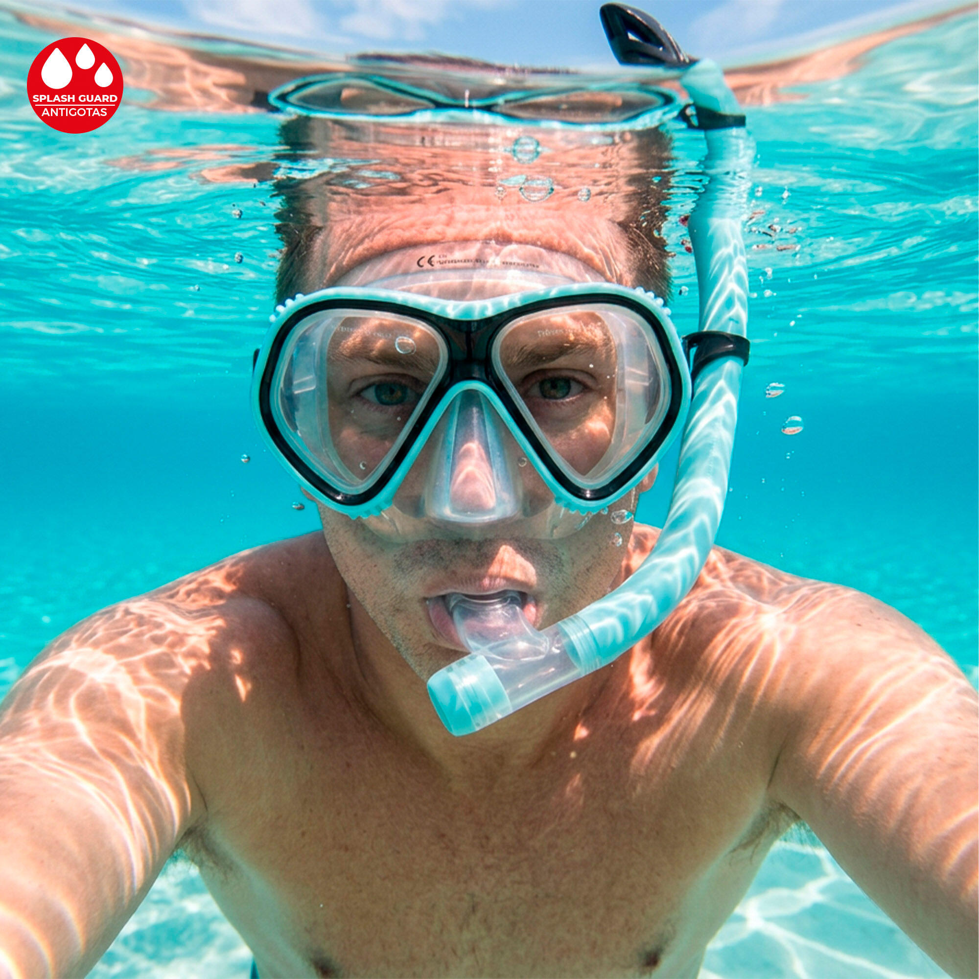 Ensemble Aqua Sport masque en cristal avec tube en silicone +12 ans 5/7
