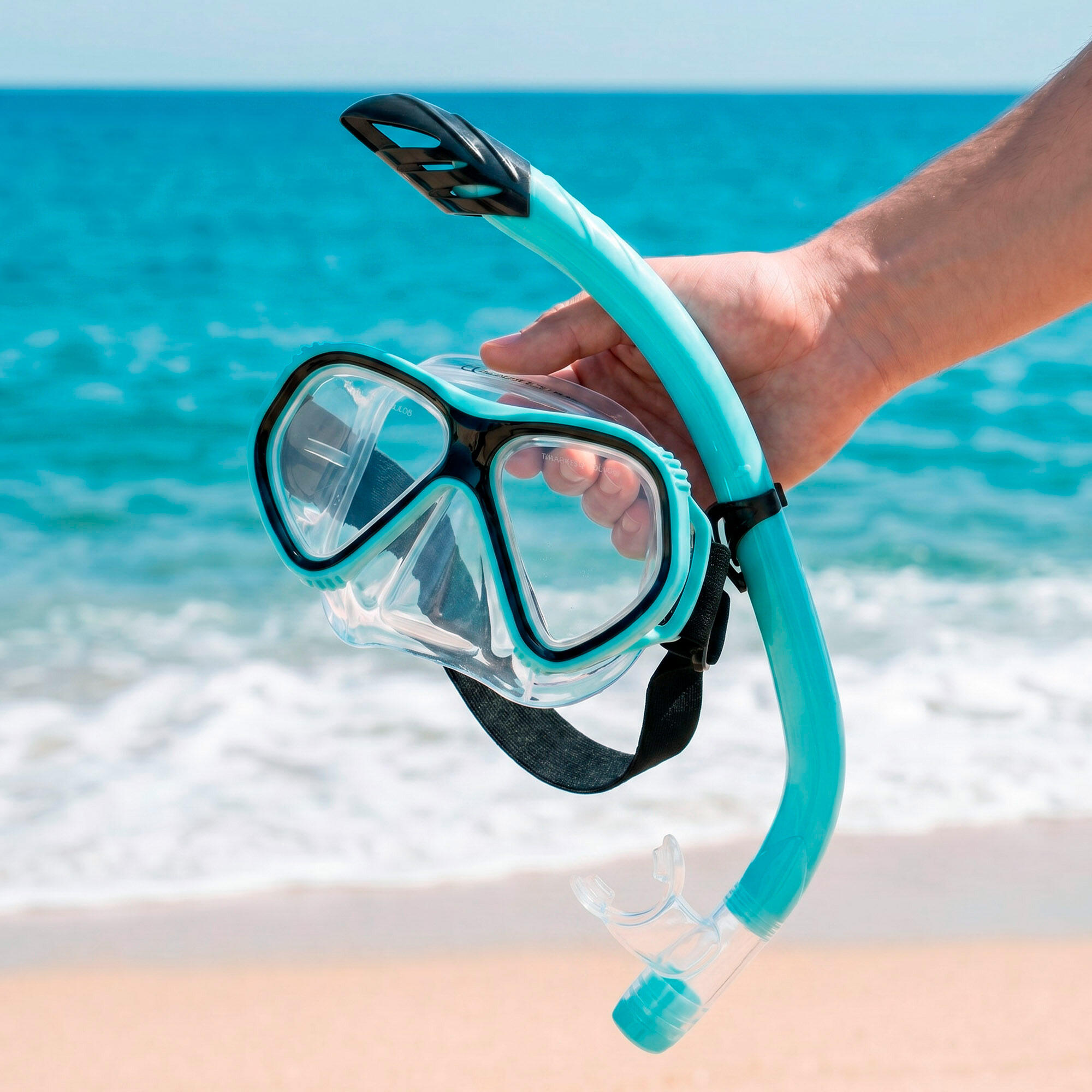 Ensemble Aqua Sport masque en cristal avec tube en silicone +12 ans 4/7