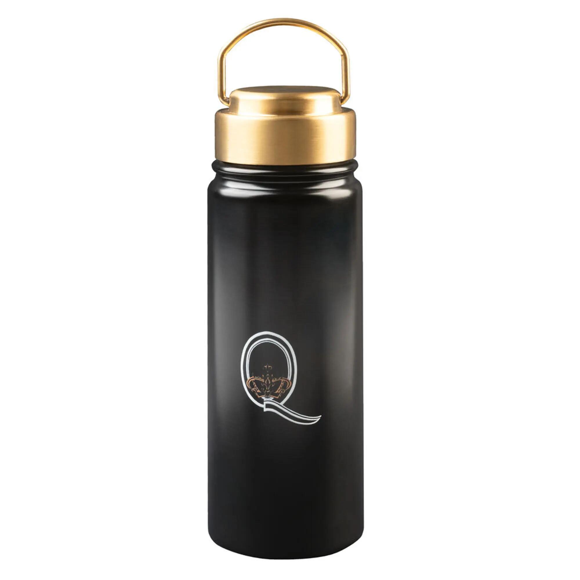 Botella de Acero Inoxidable Queen Negra con Tapón Hermético y Asa 0,5 L 2/3