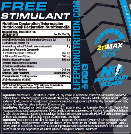 LIFE PRO WILD PUMP NON STIMULANT 400G - Pre-Entreno Sin Estimulantes 2/5