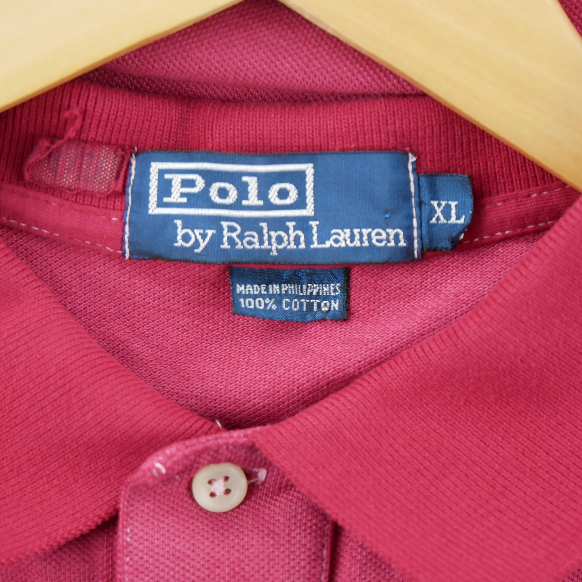 Tweedehands - Polo Ralph Lauren heren korte mouw polo rood - Goede staat 7/7
