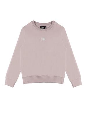 Felpa invernale da bambina girocollo con logo piccolo Leone 1947 Lavender