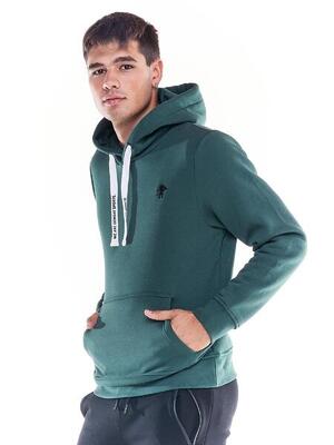 Zacht basic sweatshirt met capuchon en leeuwicoon en grote zak