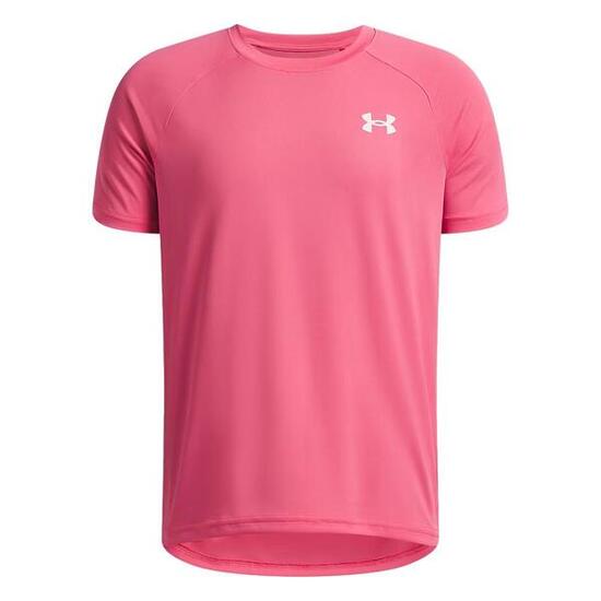 Camiseta deportiva rosa Under Armour Tech 2.0 de manga corta para niño