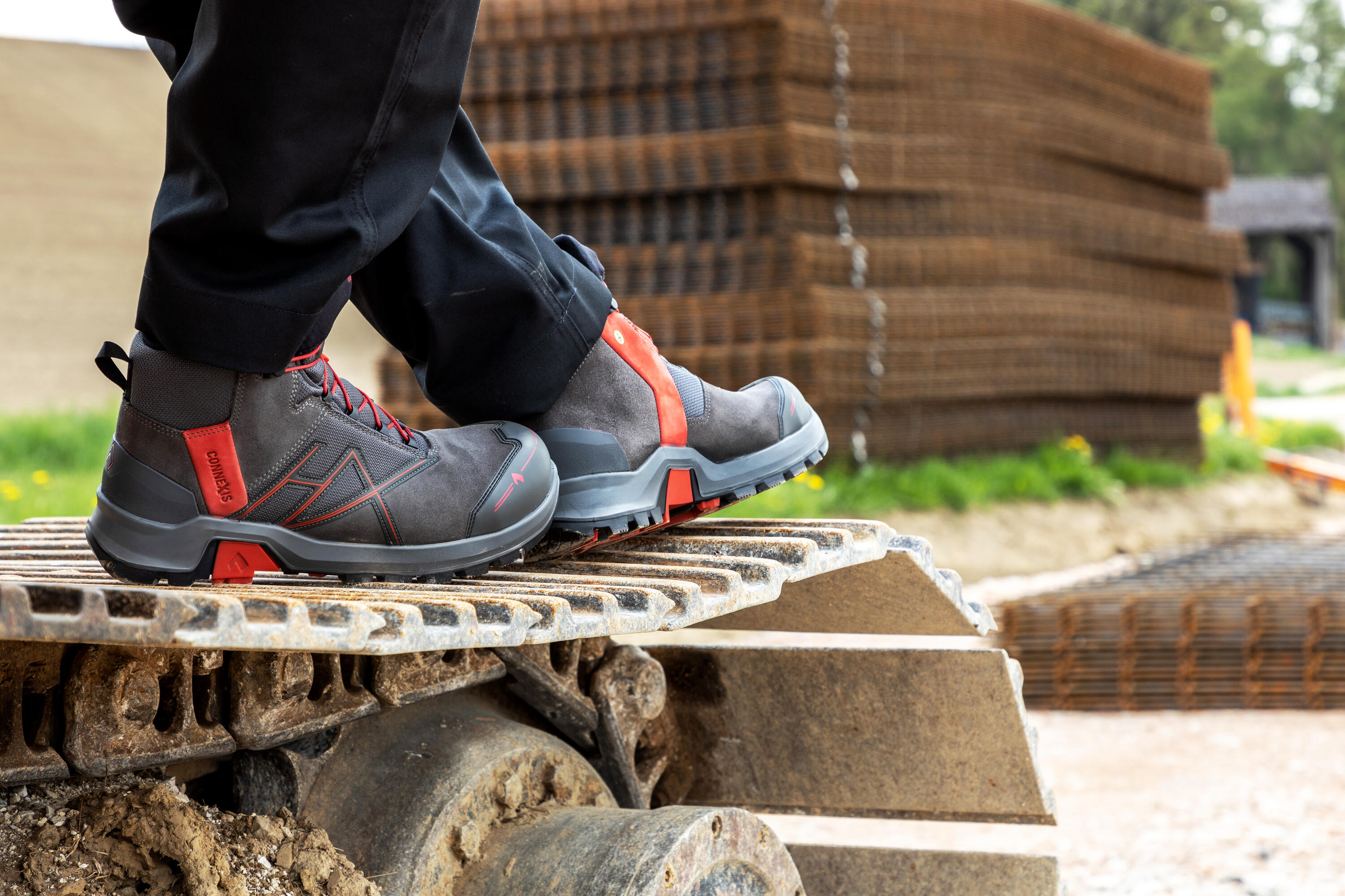 HAIX Veiligheidsschoenen Haix CONNEXIS Safety+ GTX middengrijs/rood 4/4
