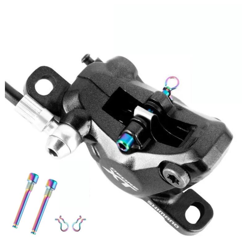 Set 2 șuruburi etrier frână M4 titan TC4 cu inele de siguranță pentru Shimano –