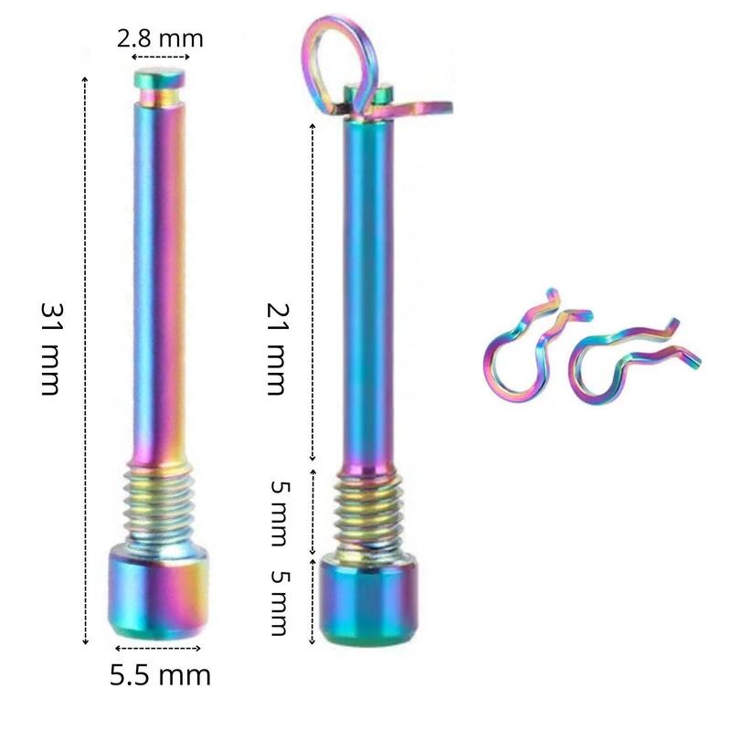 Set 2 șuruburi etrier frână M4 titan TC4 cu inele de siguranță pentru Shimano –