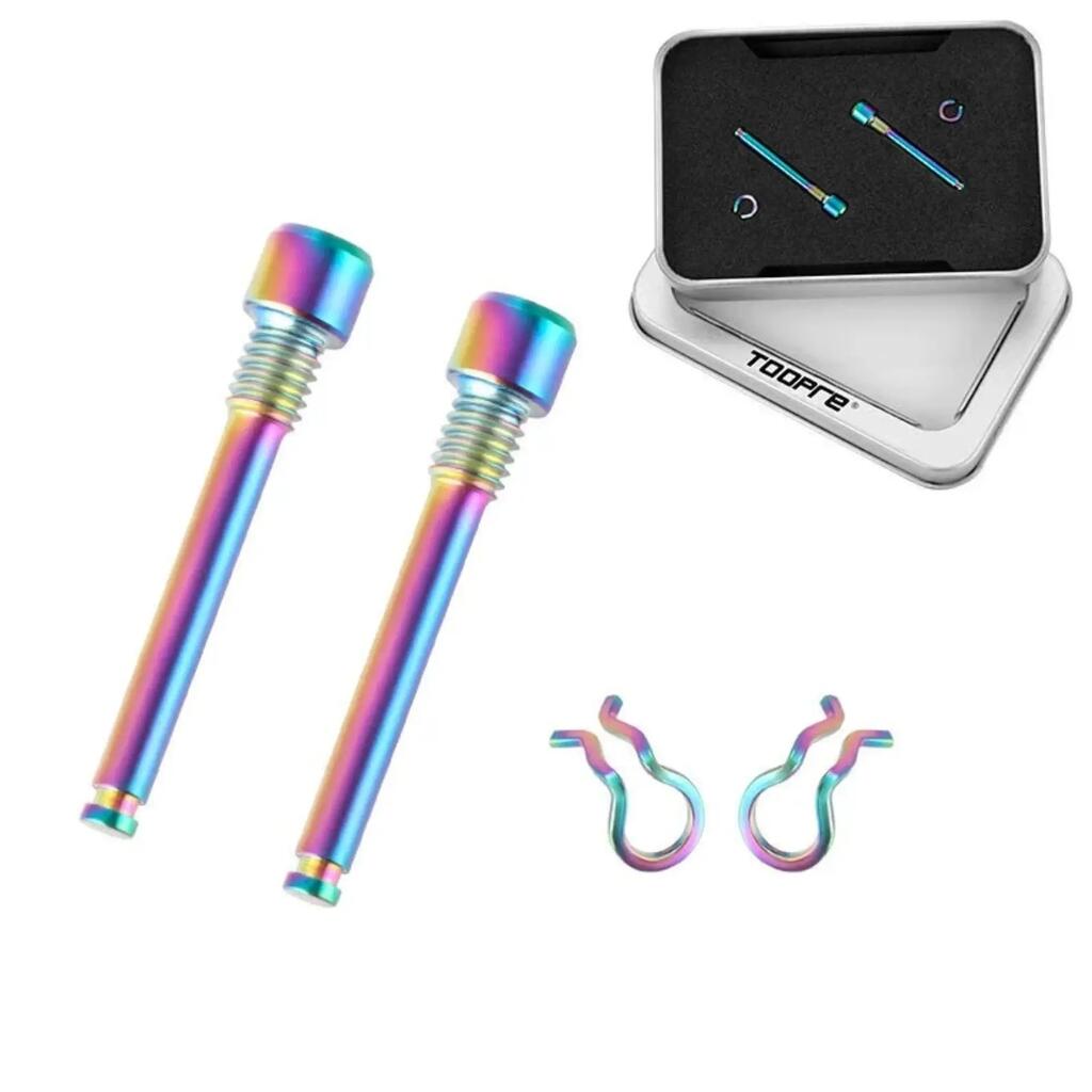 Brake caliper bolts M4 titanium TC4 for disc brake with circlips - Set of 2