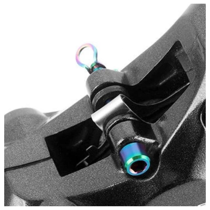 Set 2 șuruburi etrier frână M4 titan TC4 cu inele de siguranță pentru Shimano –
