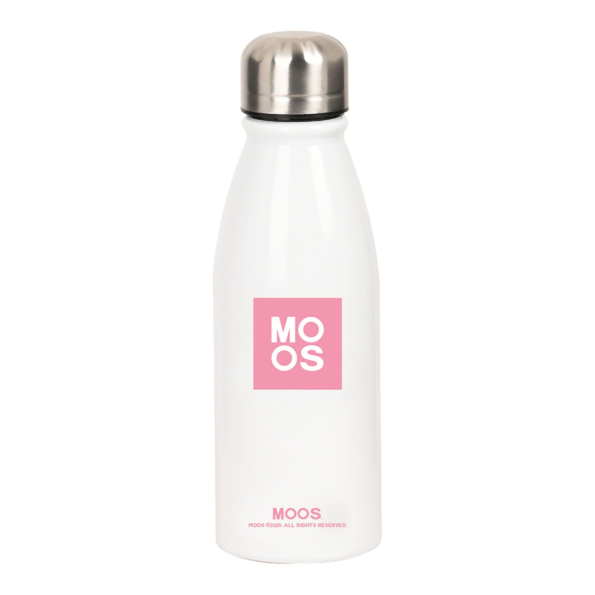 Borraccia Metálica Bambini Moos Passion Blanca con Tapón de Acero Inox 0,5 L 2/2