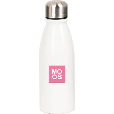 Borraccia Metálica Bambini Moos Passion Blanca con Tapón de Acero Inox 05 L