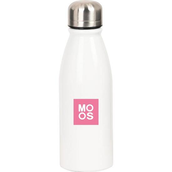 Gourde Metálica Enfant Moos Passion Blanca avec Tapón de Acero Inox 0,5 L