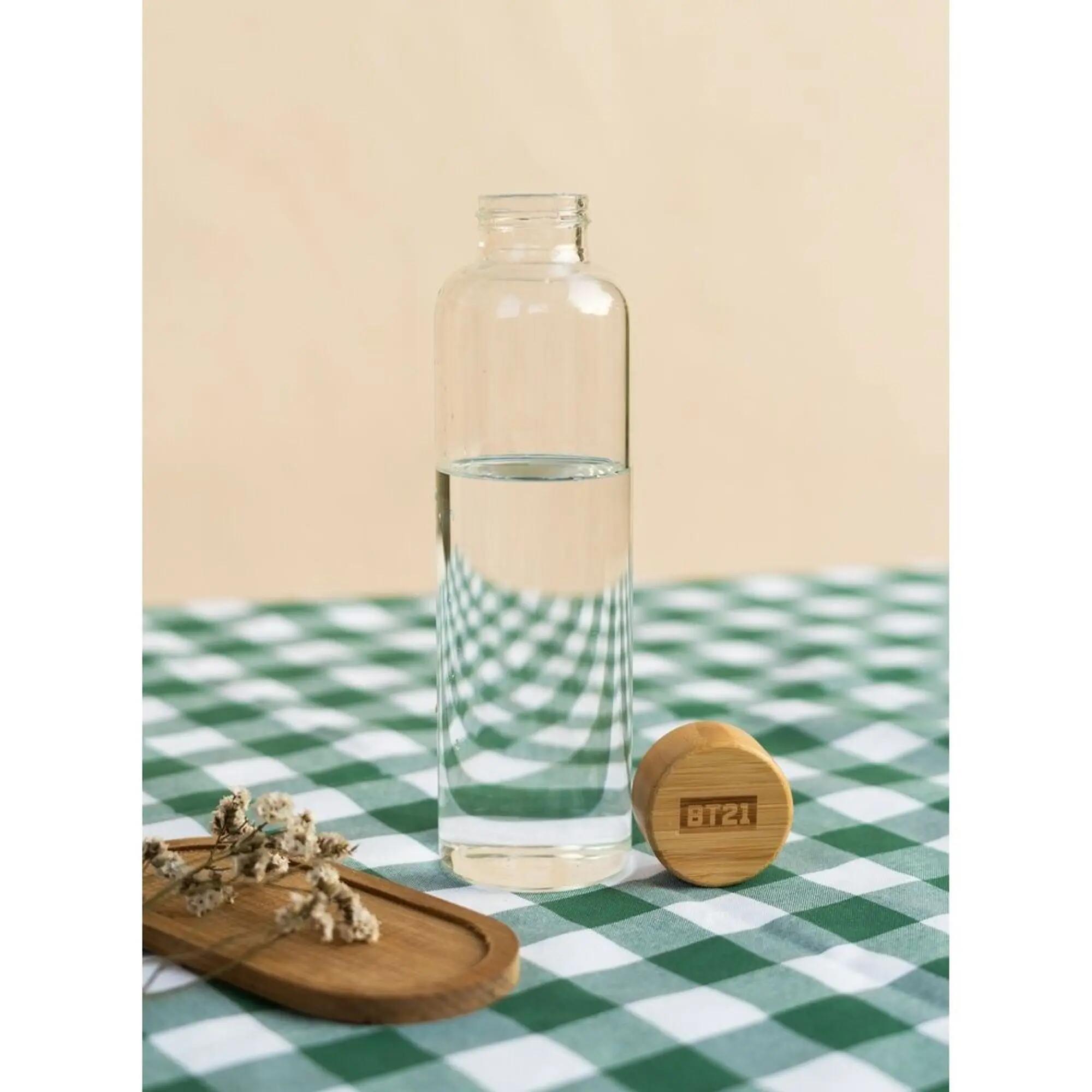 Borraccia de Cristal Adulti BT21 RJ con Funda de Neopreno Beige 0,5 L 3/4