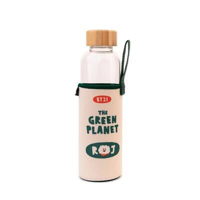 Borraccia de Cristal Adulti BT21 RJ con Funda de Neopreno Beige 05 L