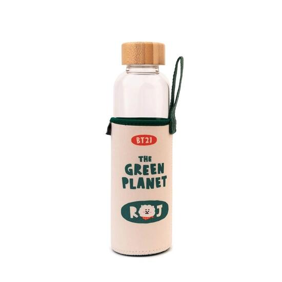 Borraccia de Cristal Adulti BT21 RJ con Funda de Neopreno Beige 05 L