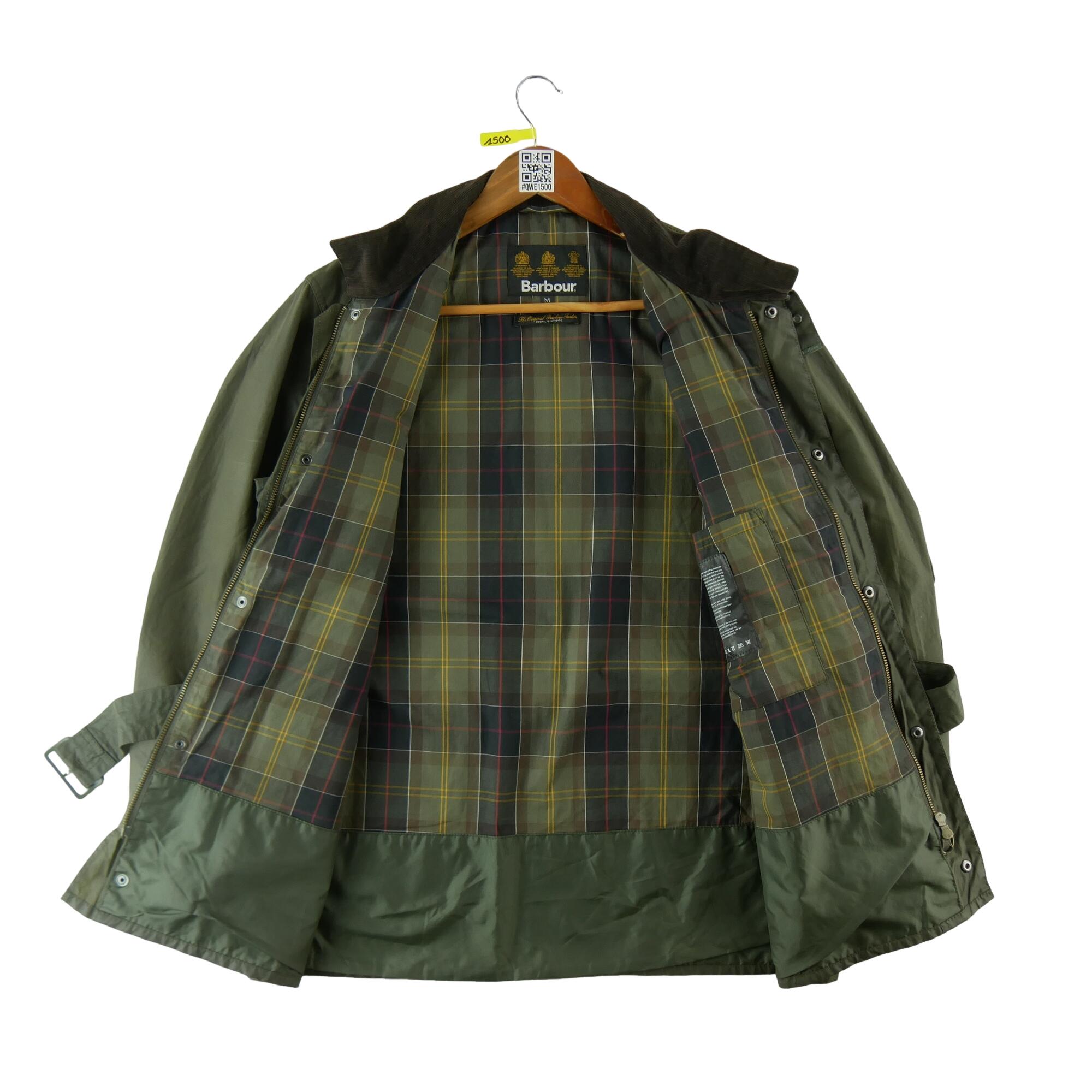 Second hand - Parka uomo Barbour cerato olivastro - Stato buono 2/7