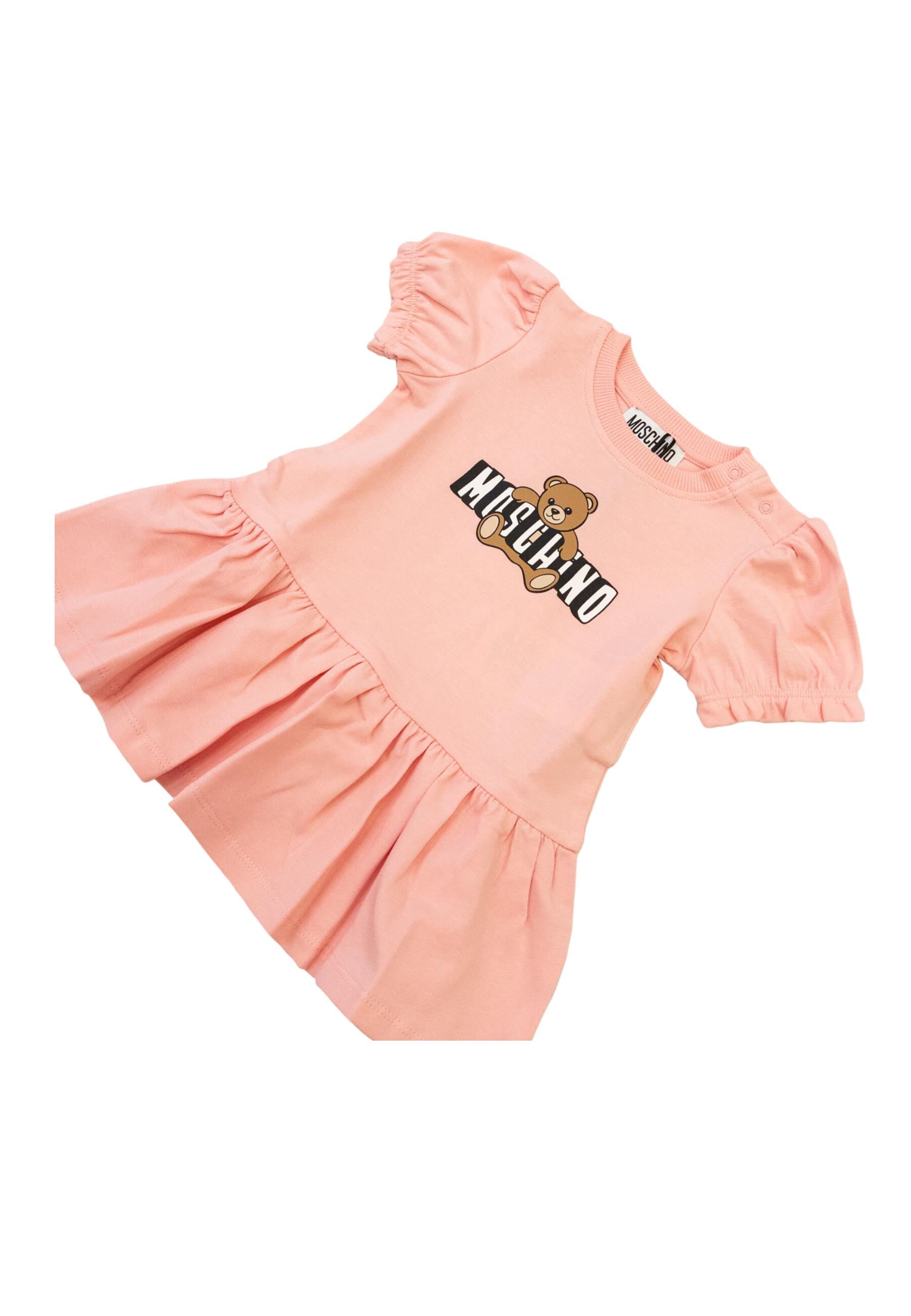Vestido menina Moschino rosa 3/5