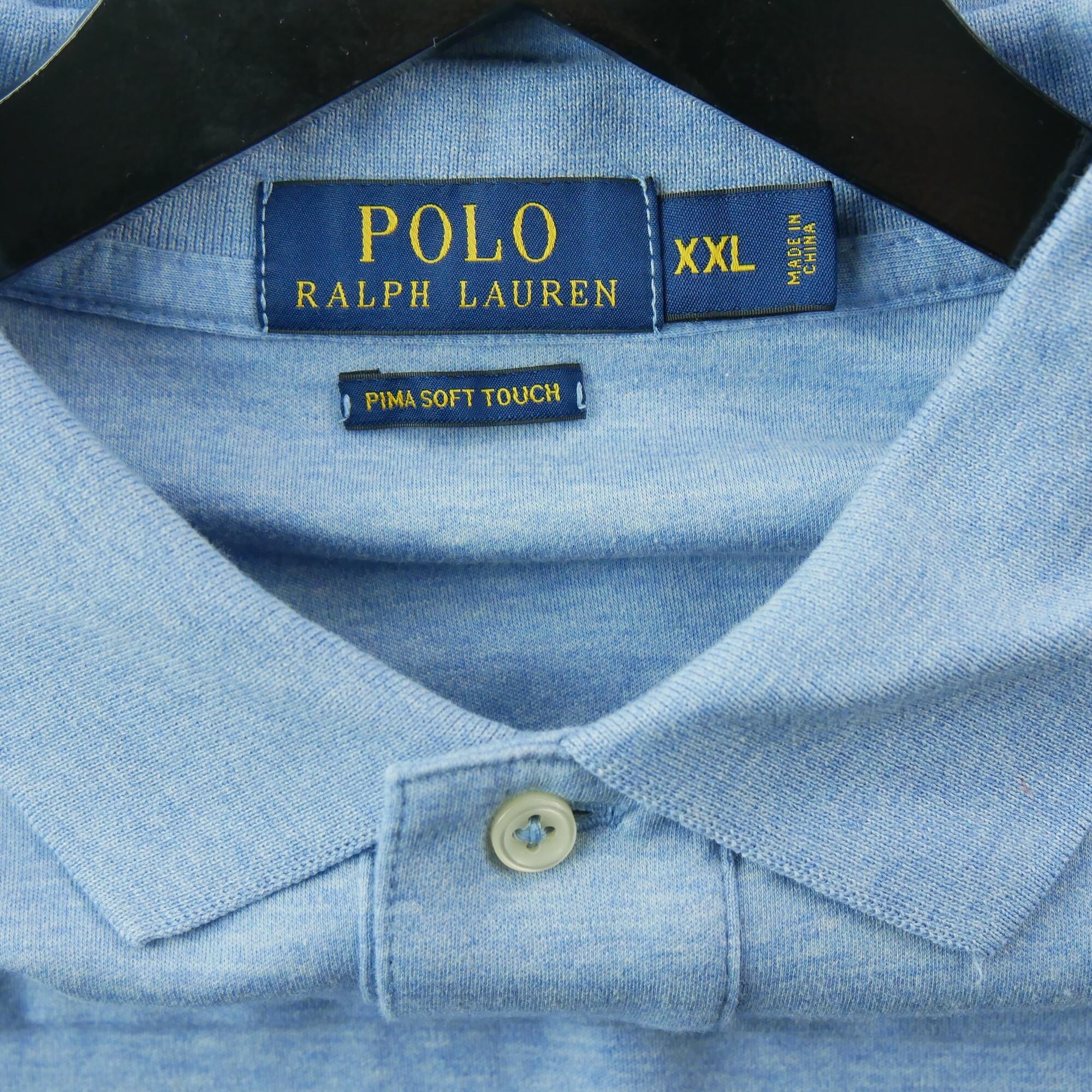 Tweedehands - Polo Ralph Lauren herenshortarmshirt lichtblauw - Goede staat 7/7