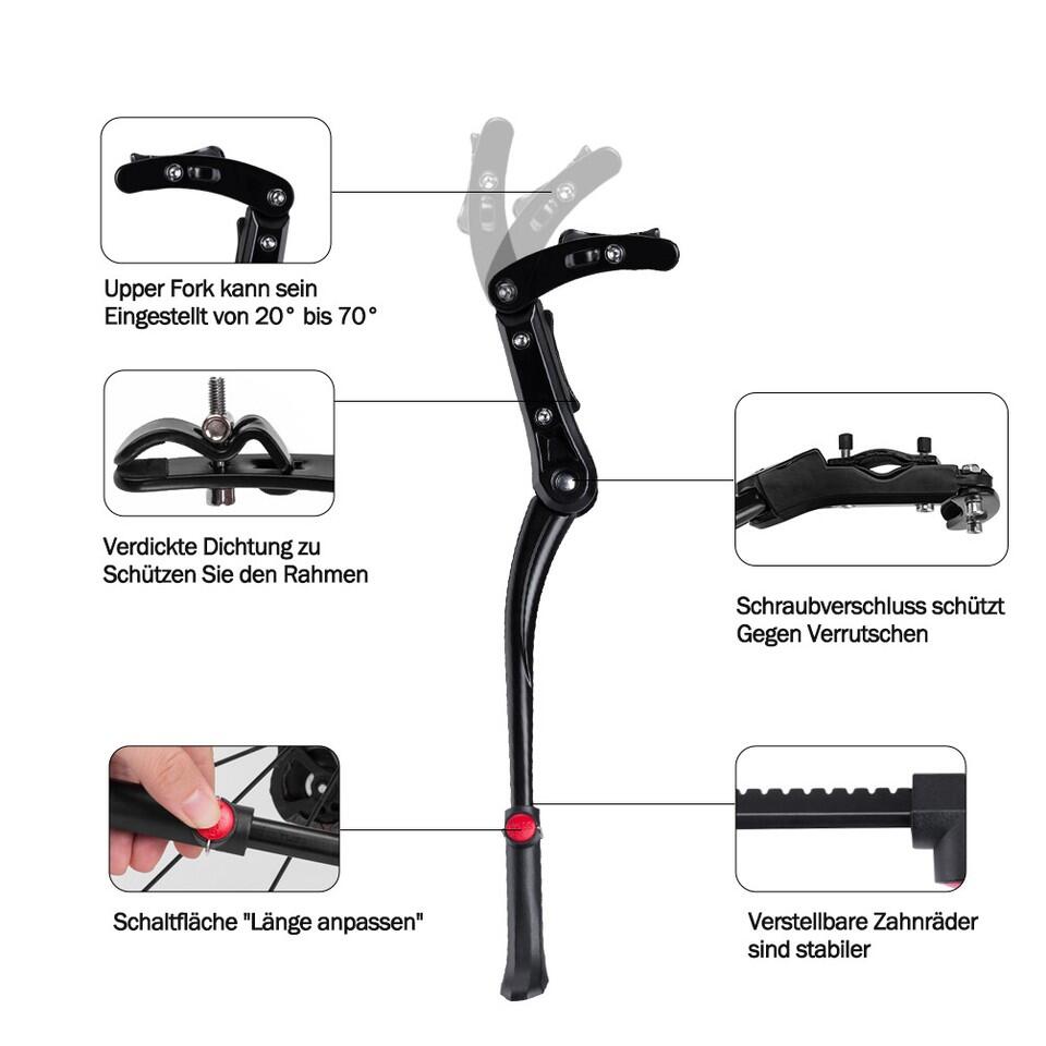 ROCKBROS Fahrradständer Höhenverstellbar 24"-29" Alu 4/6