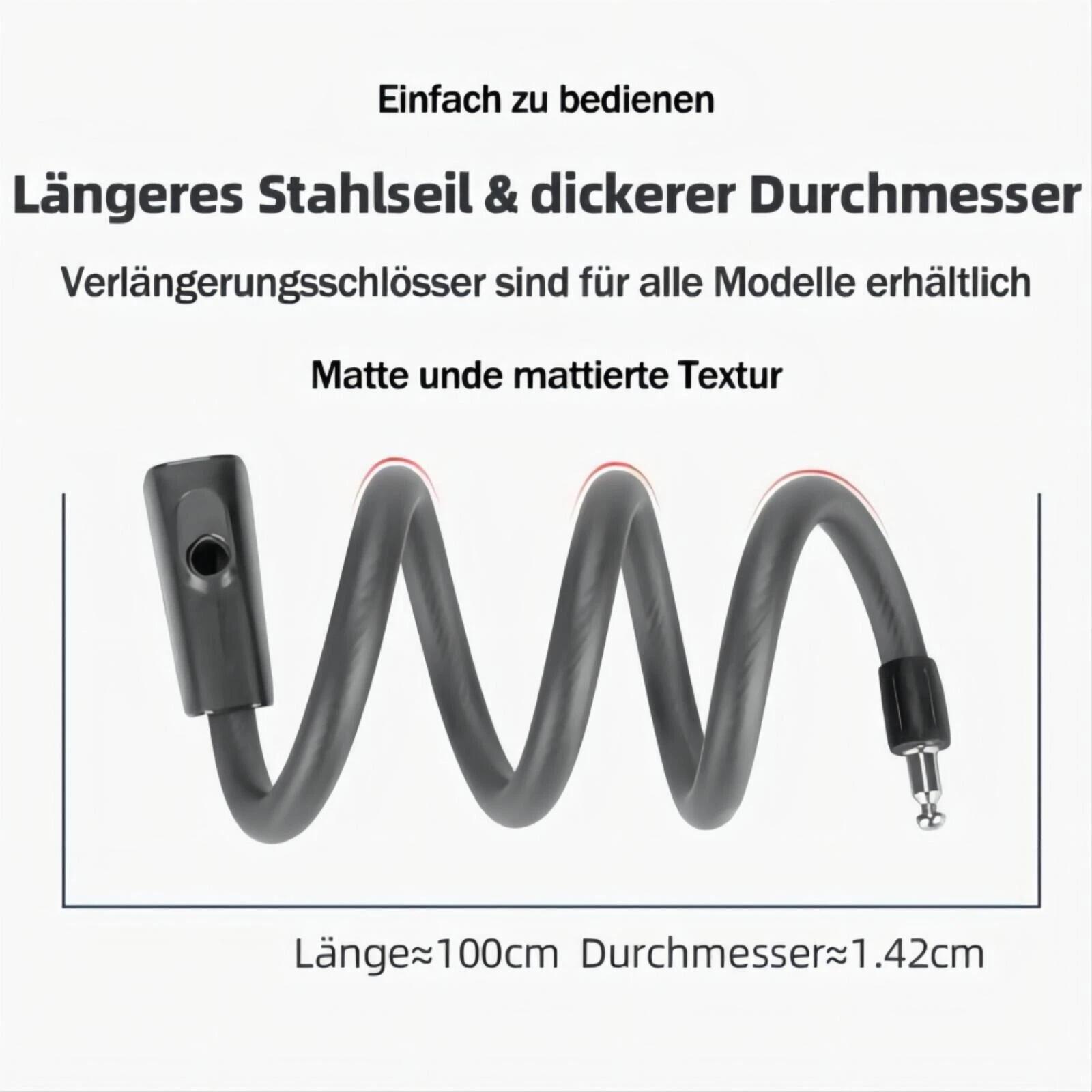 ROCKBROS Fahrrad-Kettenschloss mit Schlüssel 2/7