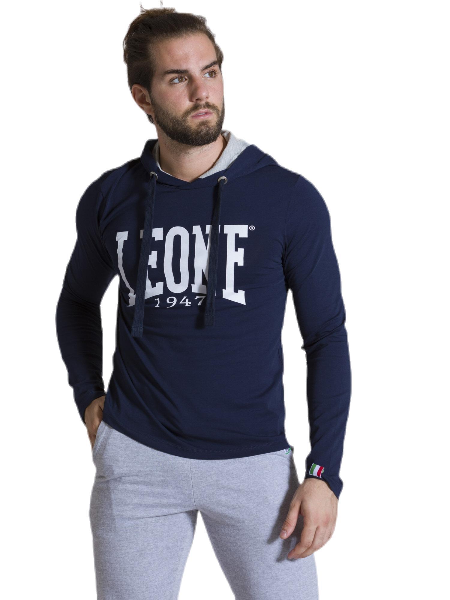 T-shirt da uomo con cappuccio maniche lunghe Leone 1947 Apparel 3/6