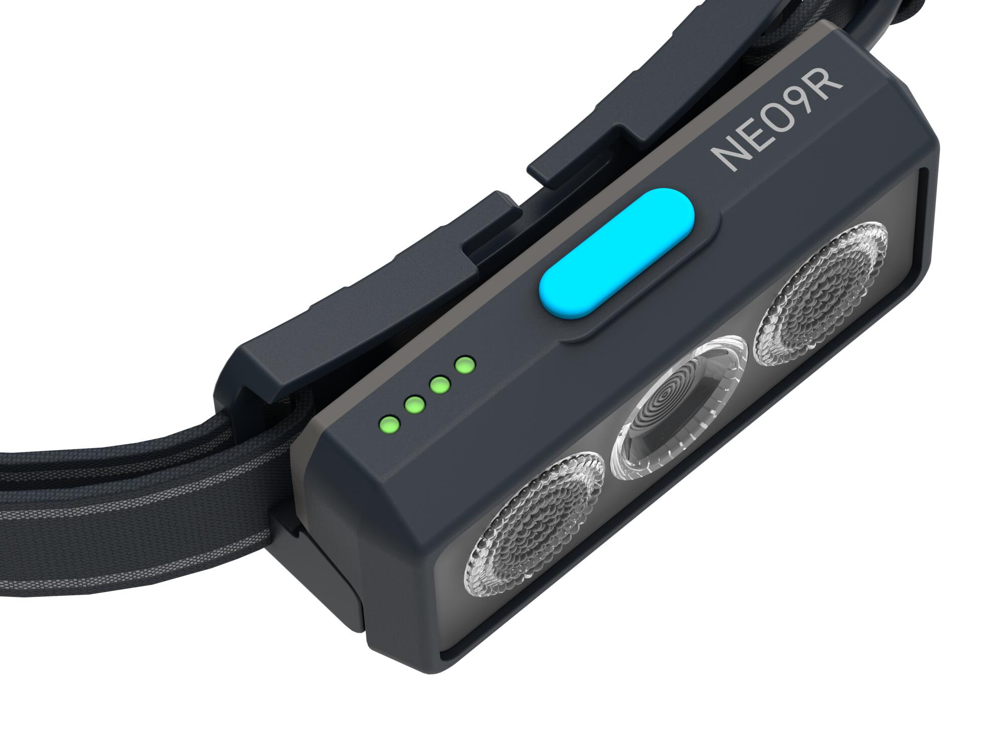 Lampe frontale LED rechargeable –Trail running –1200 lm, IP54, 200m – NEO9R Bleu 3/7
