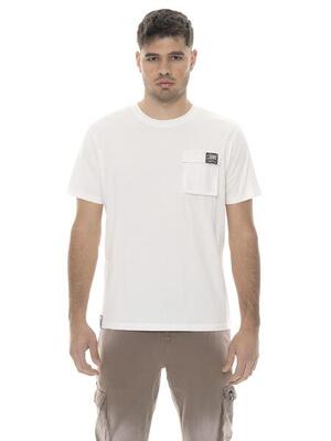 Heren t-shirt met korte mouwen van katoen, borstzak, leone 1947 vintage dept.
