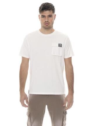 Kurzarm-T-Shirt aus Baumwolle für Herren, Brusttasche, Leone 1947 Vintage Dept.