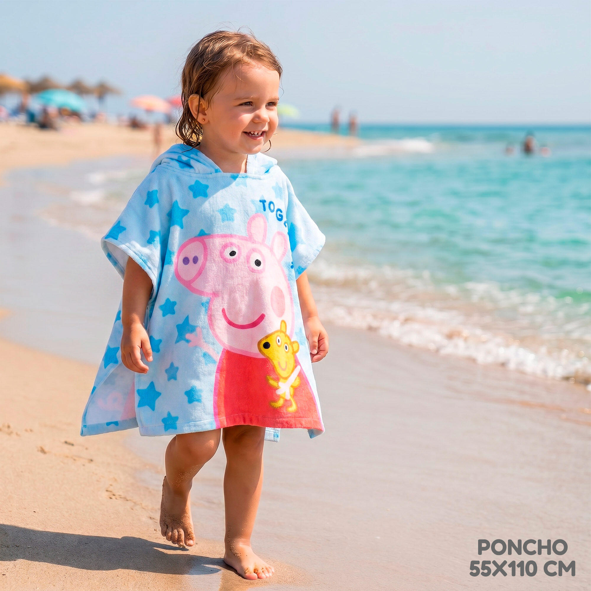 Peppa Pig Seau de plage avec accessoires sac à dos et poncho 3/7
