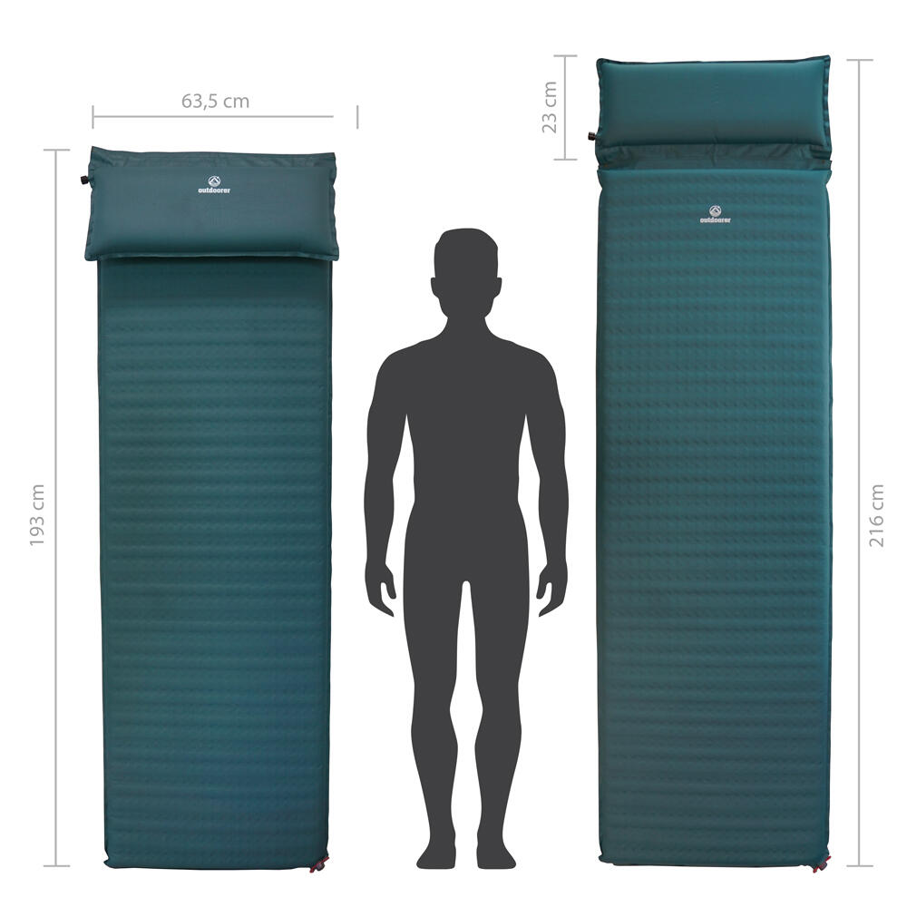 Isomatte Trek Bed Flex - Selbstaufblasend, integriertes Kissen,
komfortabel 7/7