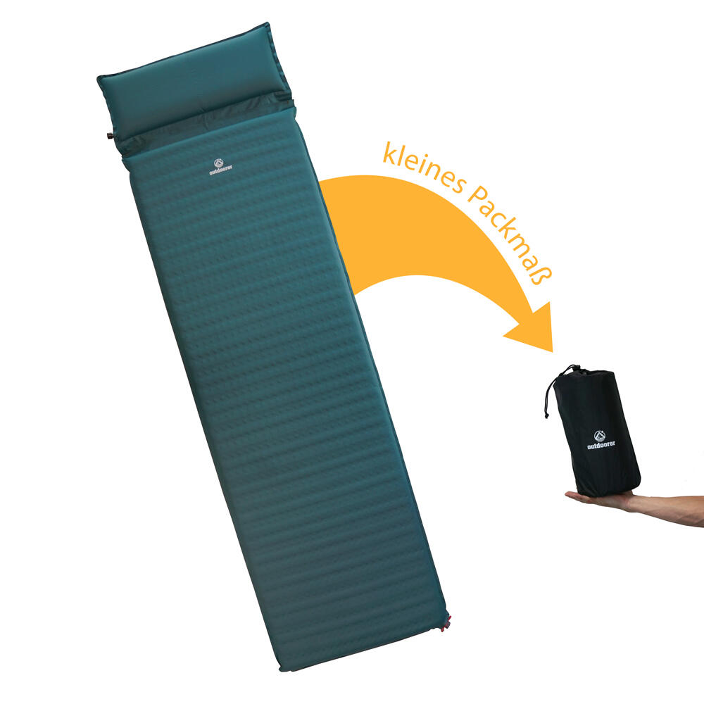 Isomatte Trek Bed Flex - Selbstaufblasend, integriertes Kissen,
komfortabel 4/7
