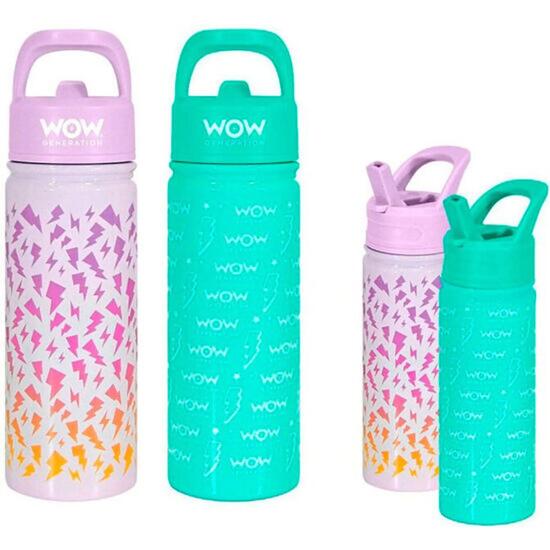 Gourde Térmica Enfant Wow Generation Surtido Rosa et Vert avec poignée 0,5 L