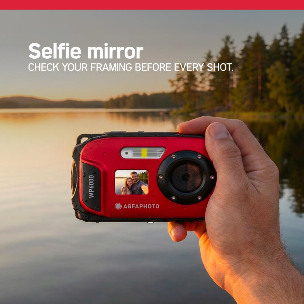 AGFAPHOTO Realikids Cam Waterproof 12MP Fotocamera per bambini - Rossa 5/5
